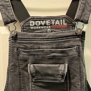 Dovetail Workwear Women's Freshley Overall Drop Seat Black Thermal 6x30